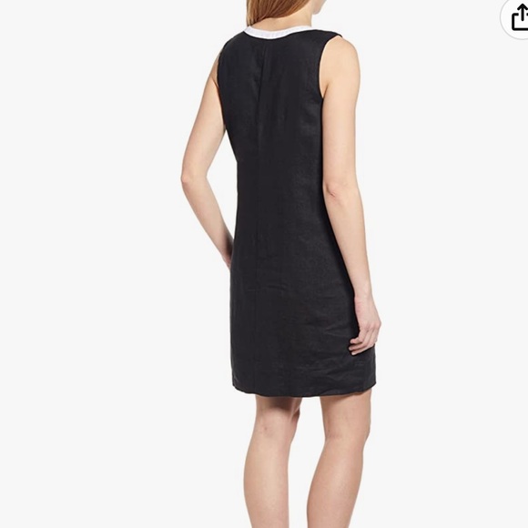 Tommy Bahama Black and White Linen Dress Size S/P - Picture 2 of 9